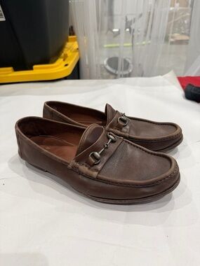 Allen Edmonds Dark Brown Leather Bit Slip-Ons